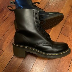 Dr. Martens Women's Clemency Boot,Black Smooth, 9